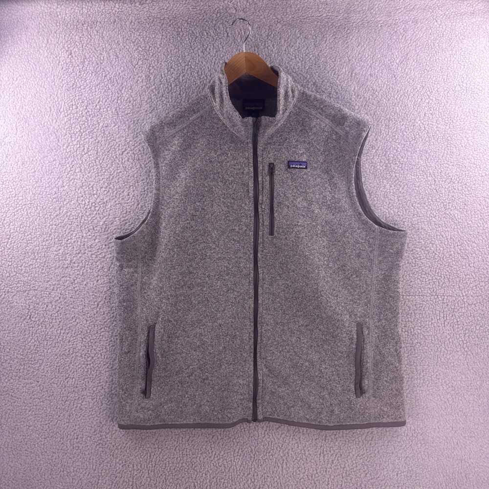 Patagonia Better Sweater Vest Mens 3XL Grey Full Zip Fleece Jacket 25882